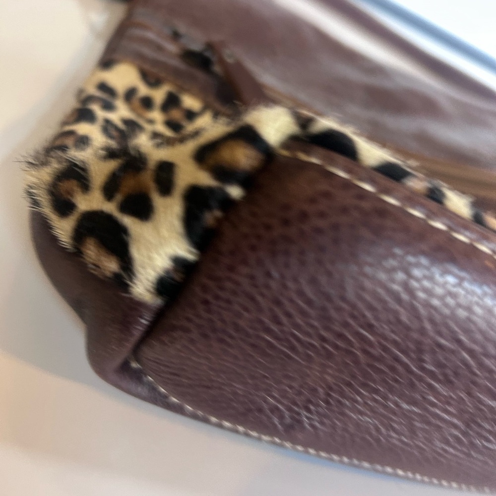 Myra Bag Crossbody Purse Womens Tooled Leather Cheetah Print Hair On Hide Boho - Picture 4 of 10